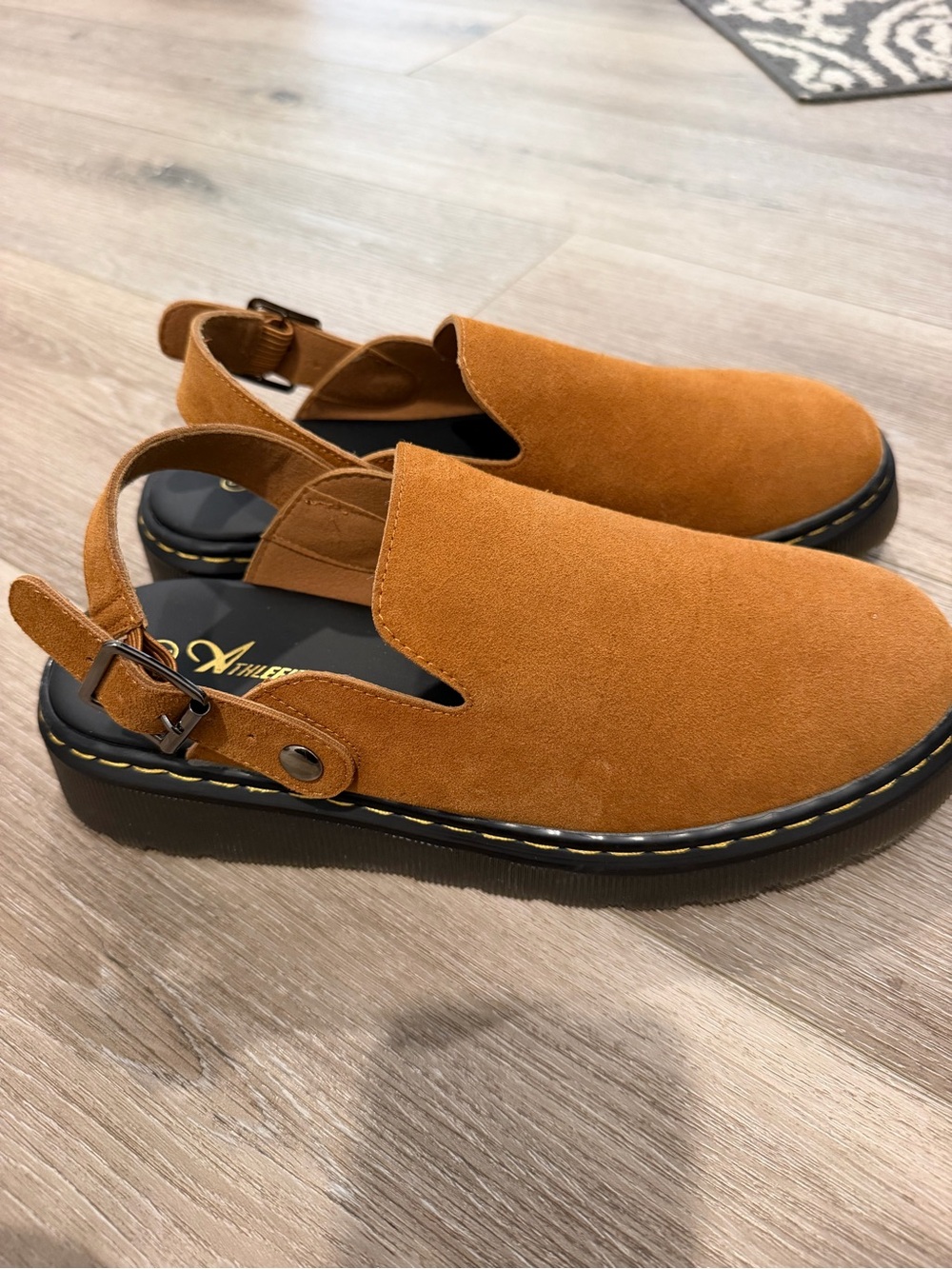 Suede Slingback Slip-On Shoes in Tan